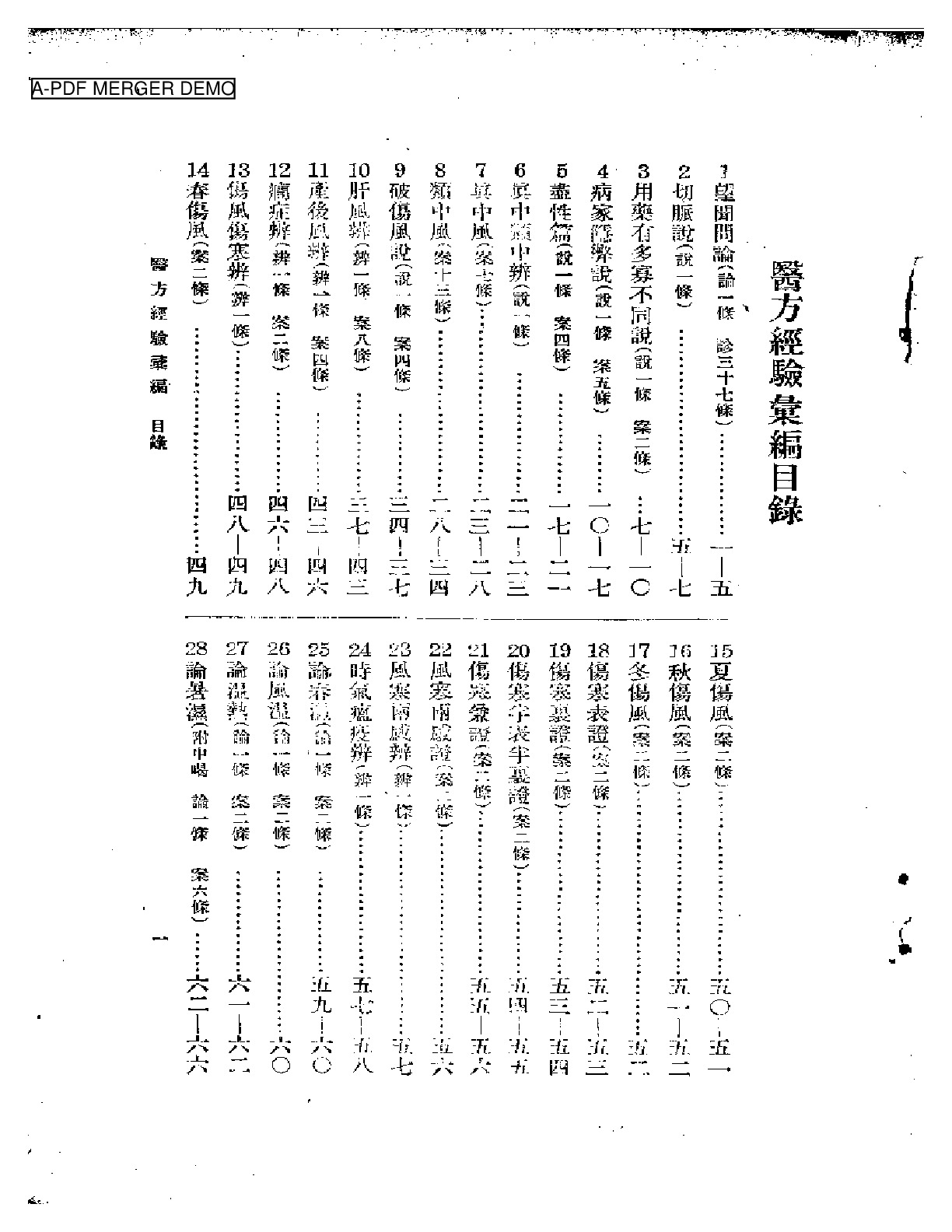 余氏父子经验集 医方经验汇编