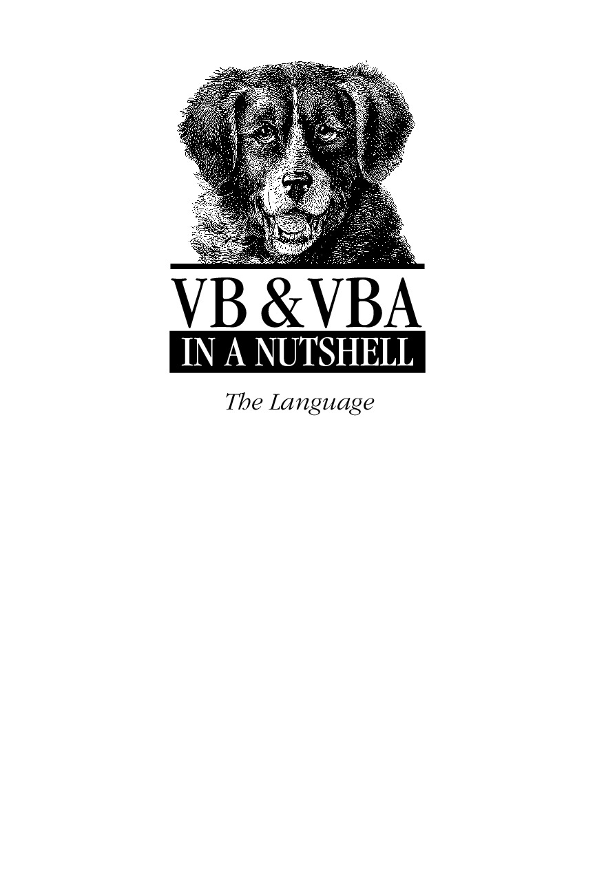 VB & VBA in a Nutshell 1998