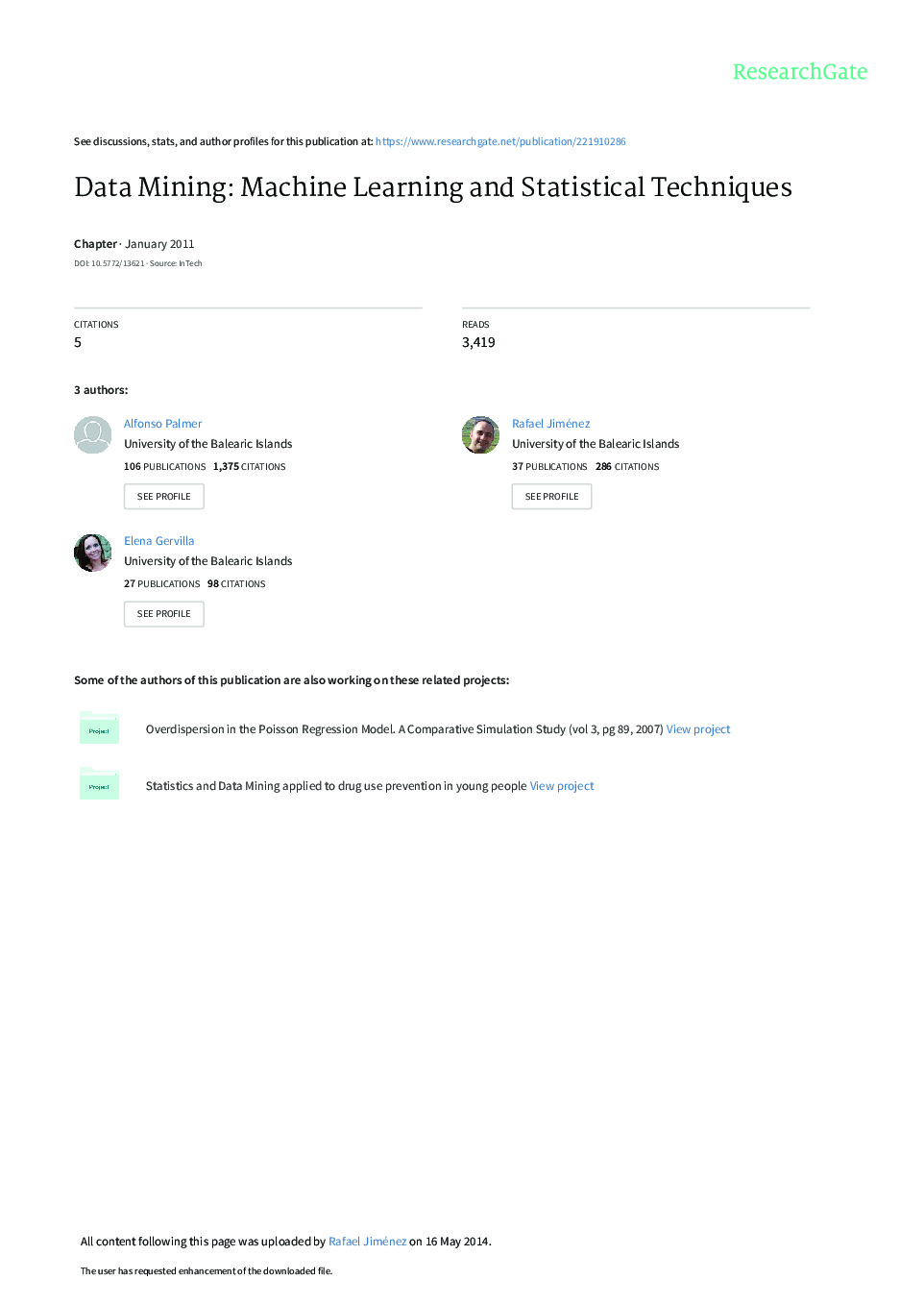 InTech-DataMining-MachineLearningAndStatisticalTechniques