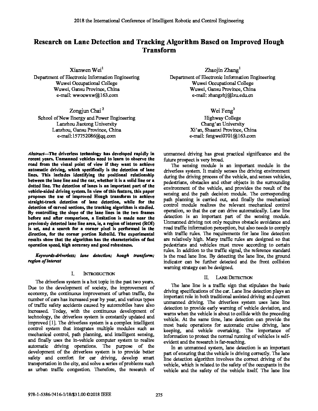 Research_on_Lane_Detection_and_Tracking_Algorithm_Based_on_Improved_Hough_Transform