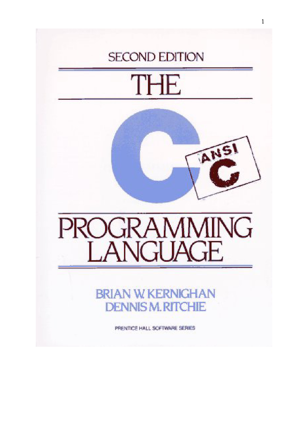 The_C_Programming_Language Kernighan & Ritchie Good_print