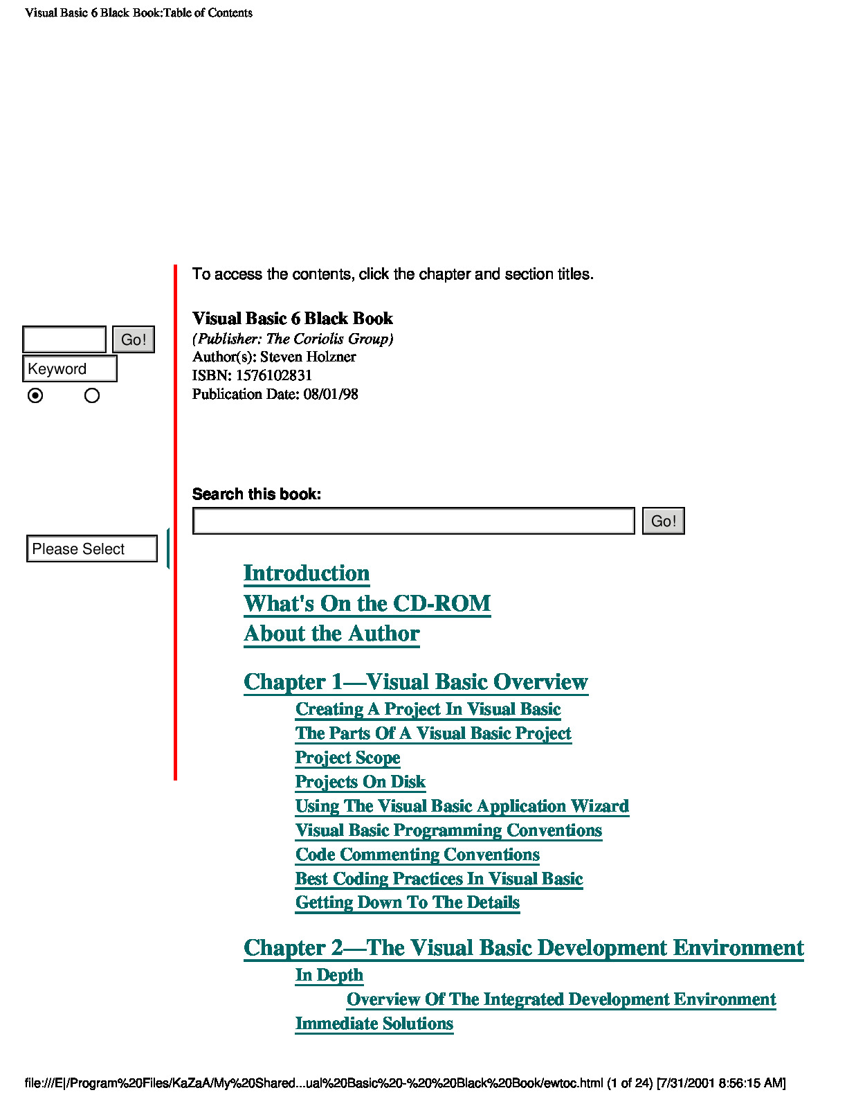 Visual Basic Blackbook 1998