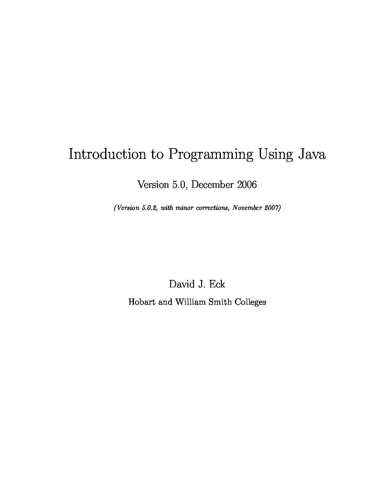 Introduction to Programming Using Java