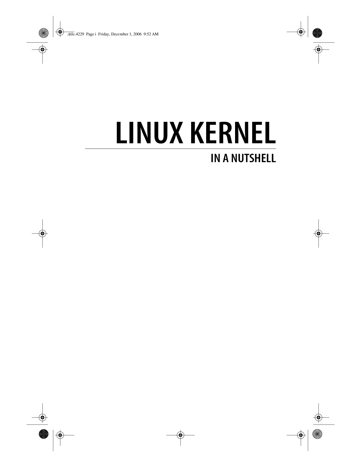 LinuxKernelInANutshell