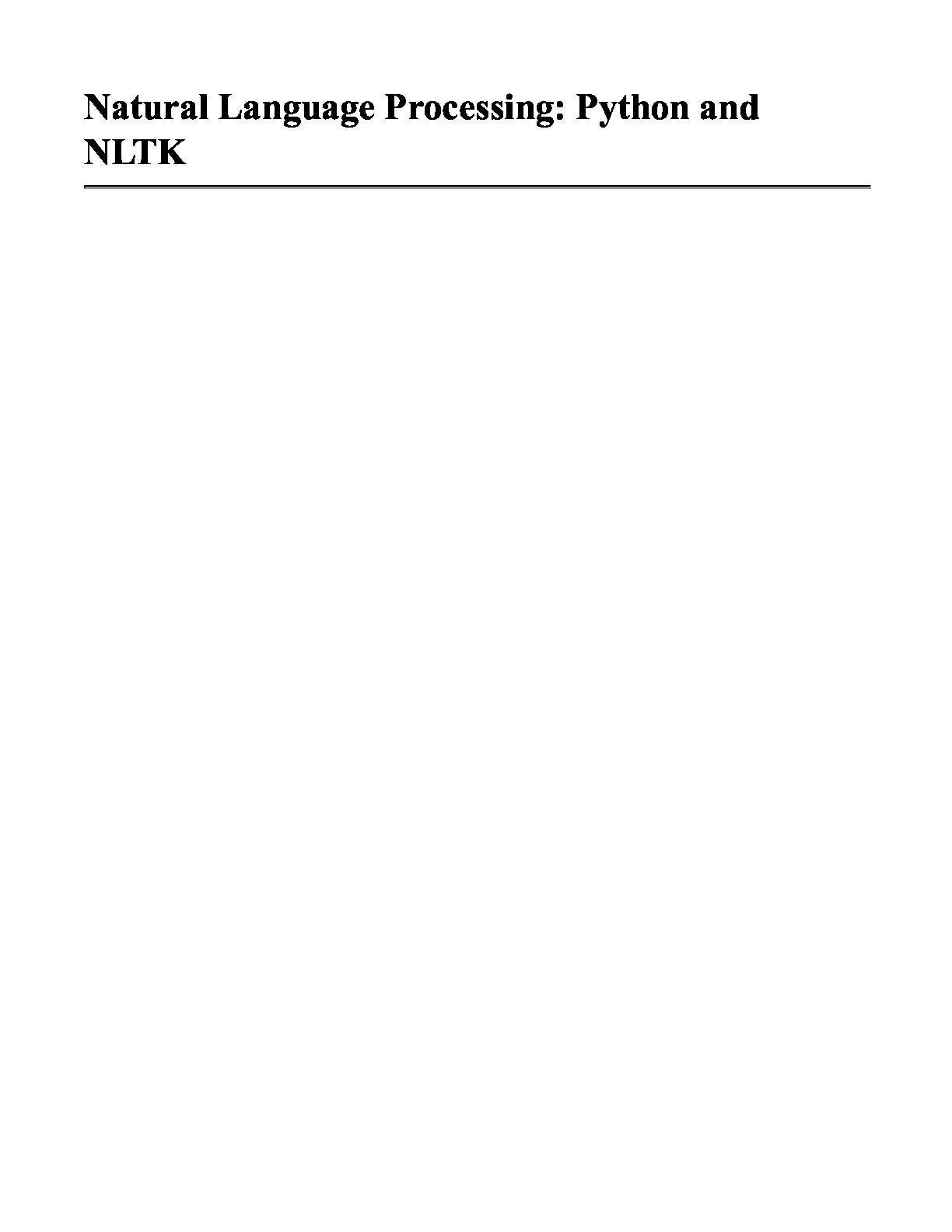 Natural Language Processing  Python and NLTK (2016)