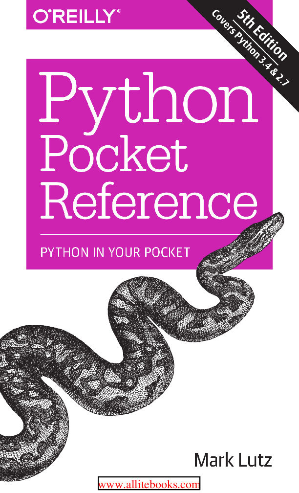 Python Pocket Reference, 5th Edition