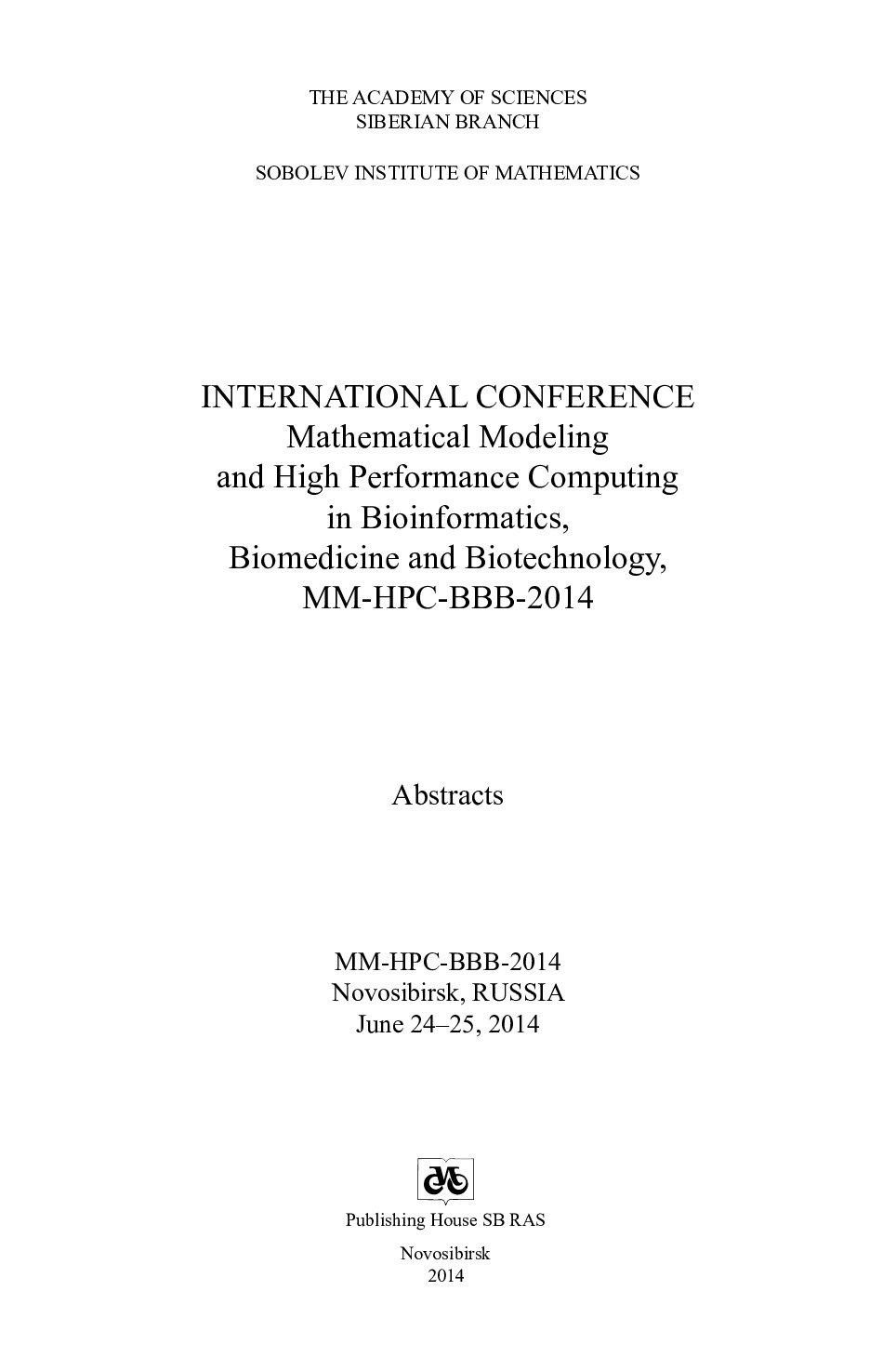 Intl Conference Math Mod a& HPC in Bioinformatics-Biomedicine-BioTech