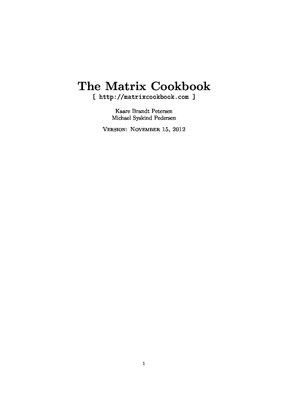 The_Matrix_Cookbook