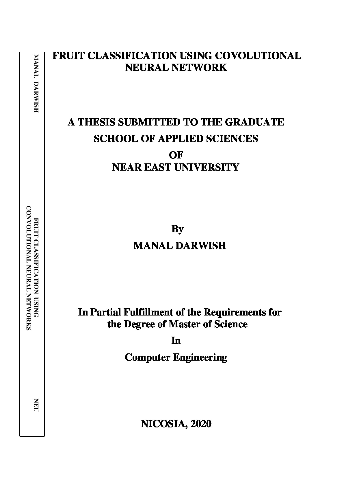 FRUIT CLASSIFICATION USING COVOLUTIONAL