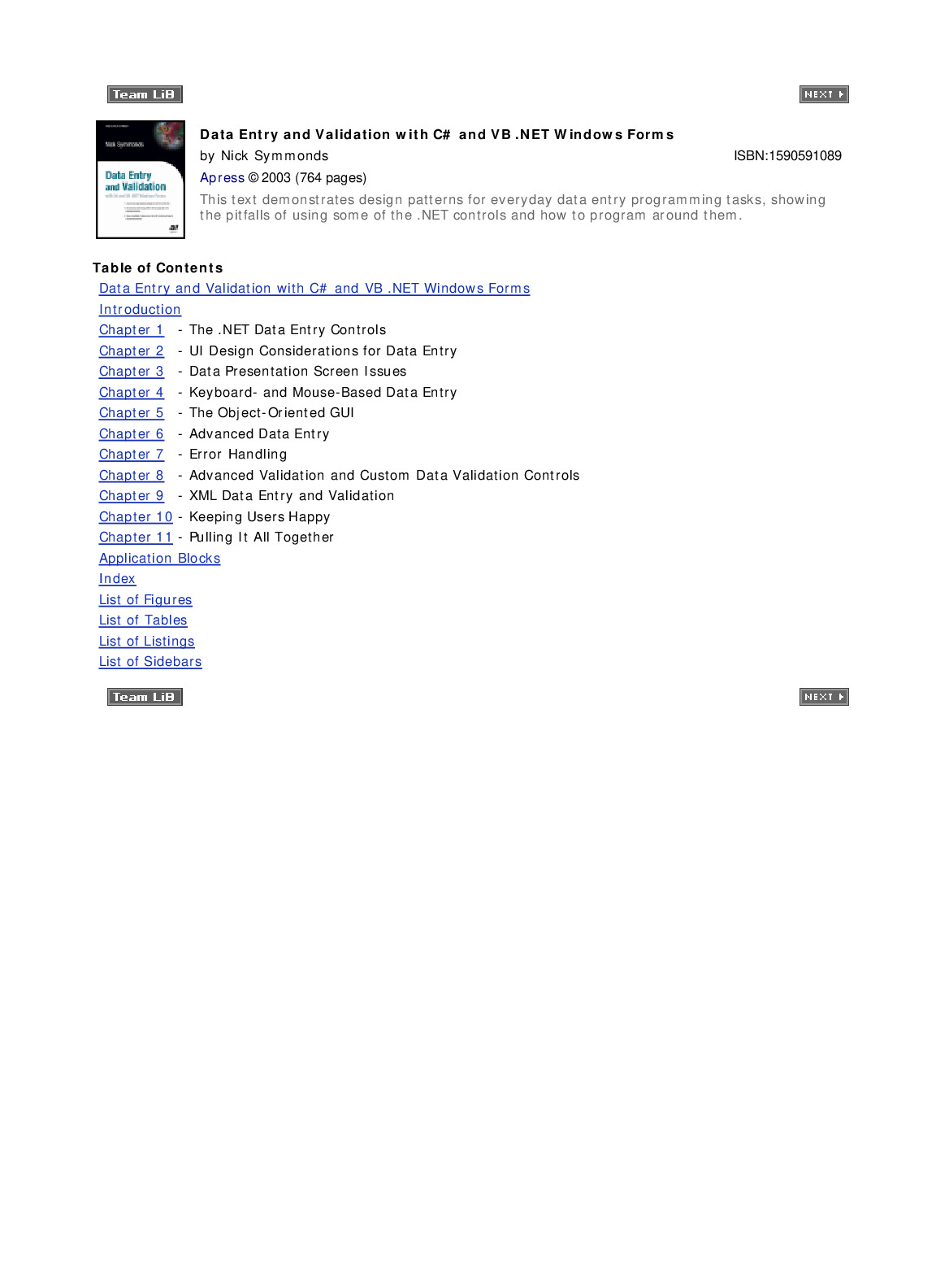 Data Entry and Validation with C Sharp and VB .NET Windows Forms 2003