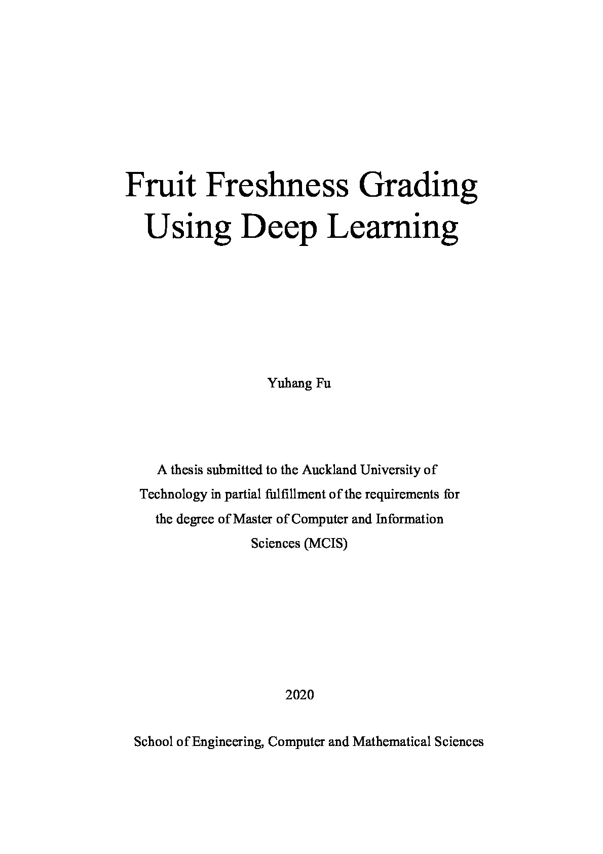 Fruit Freshness Grading