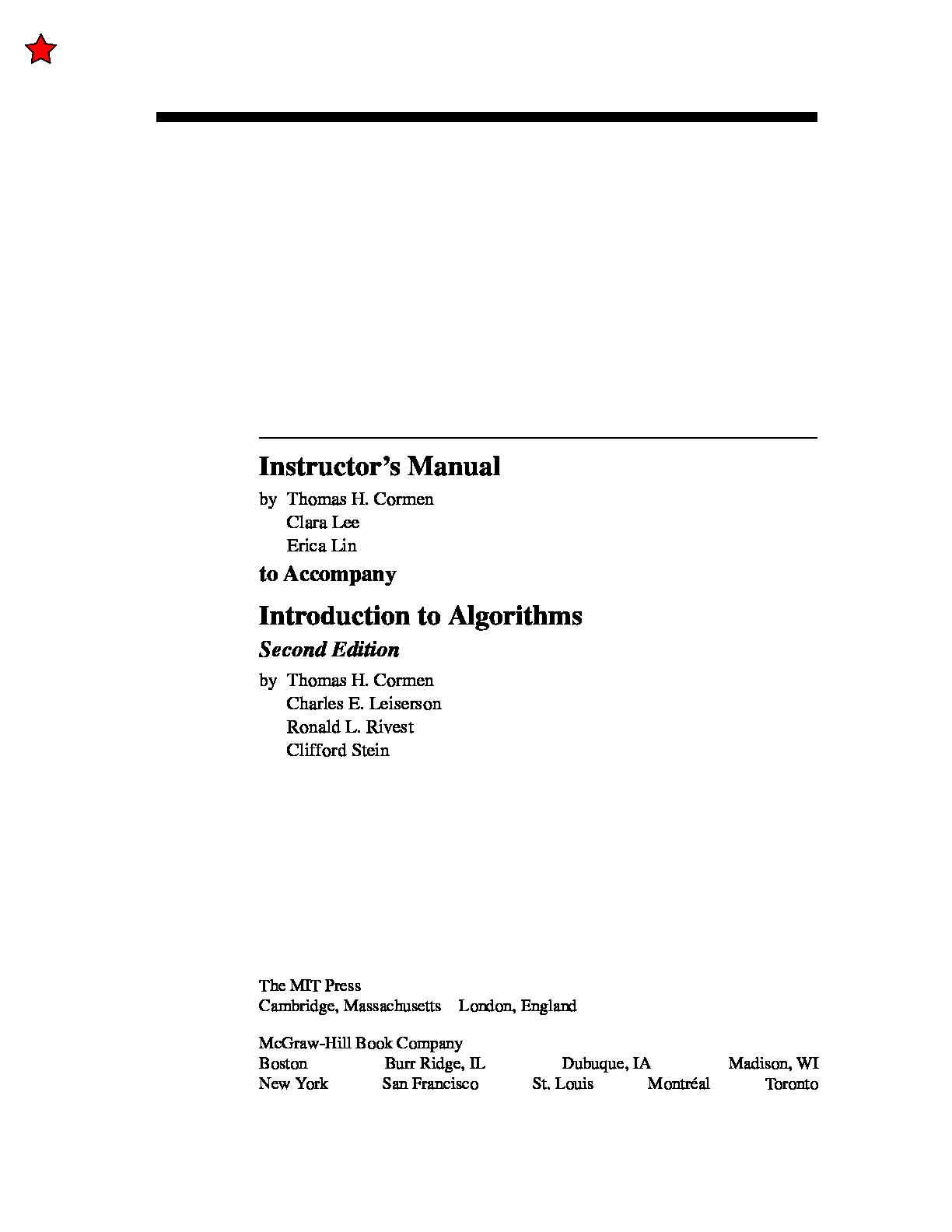 Introduction to Algorithms-Cormen Solution(1)