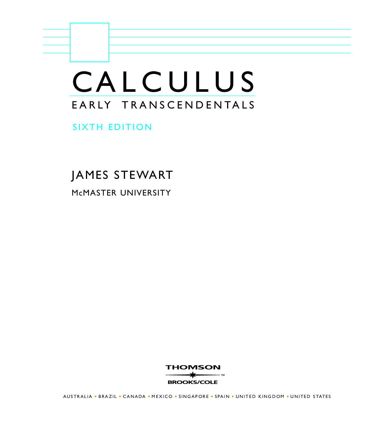 Calculus – Early Transcendentals v6