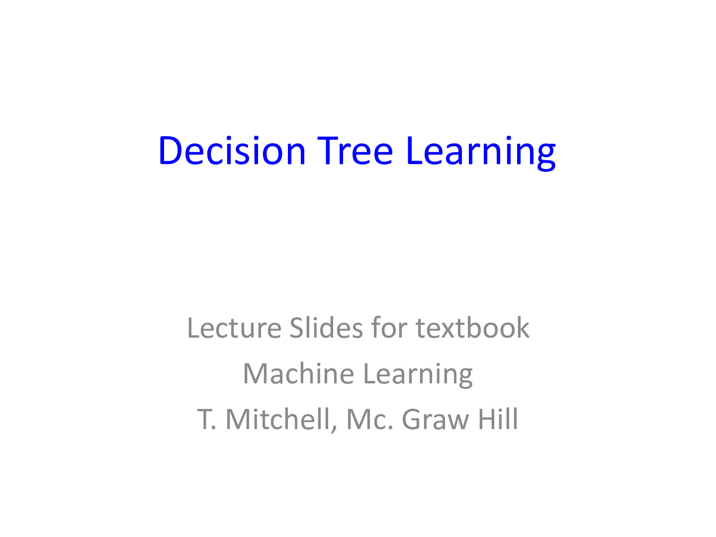 IF6080 Decision Tree Learning