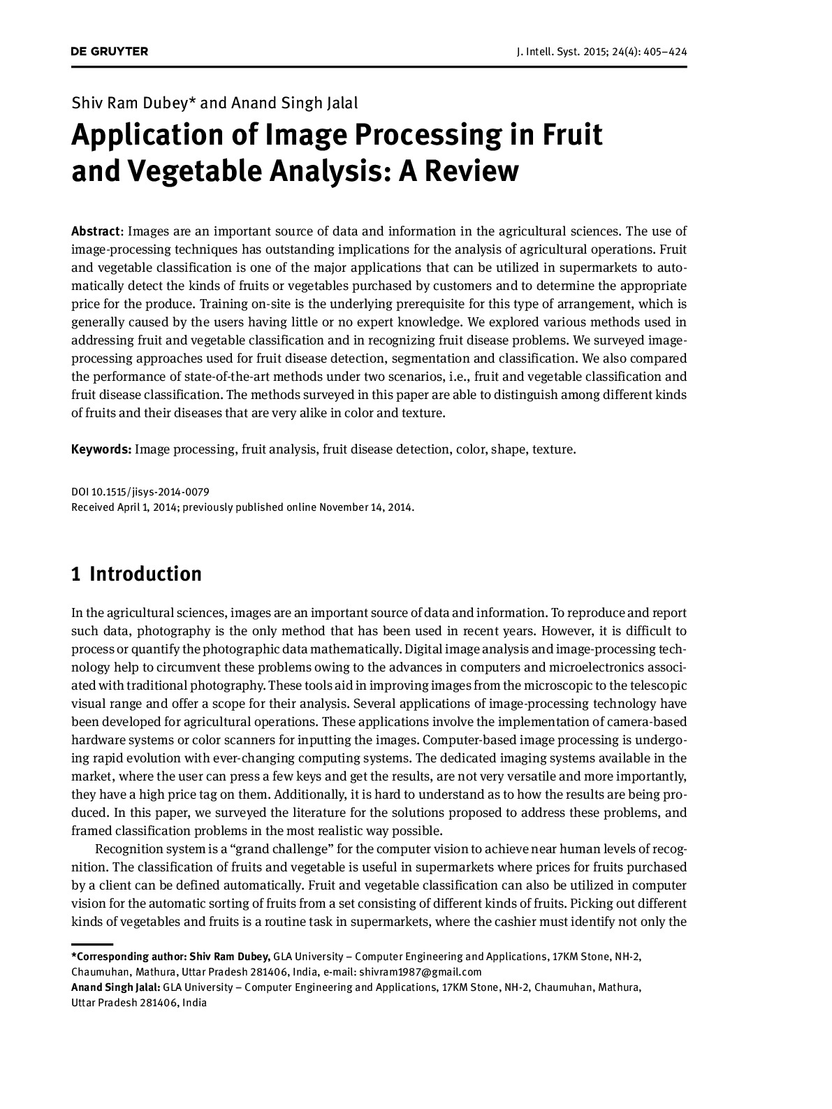 Application of Image Processing in Fruit