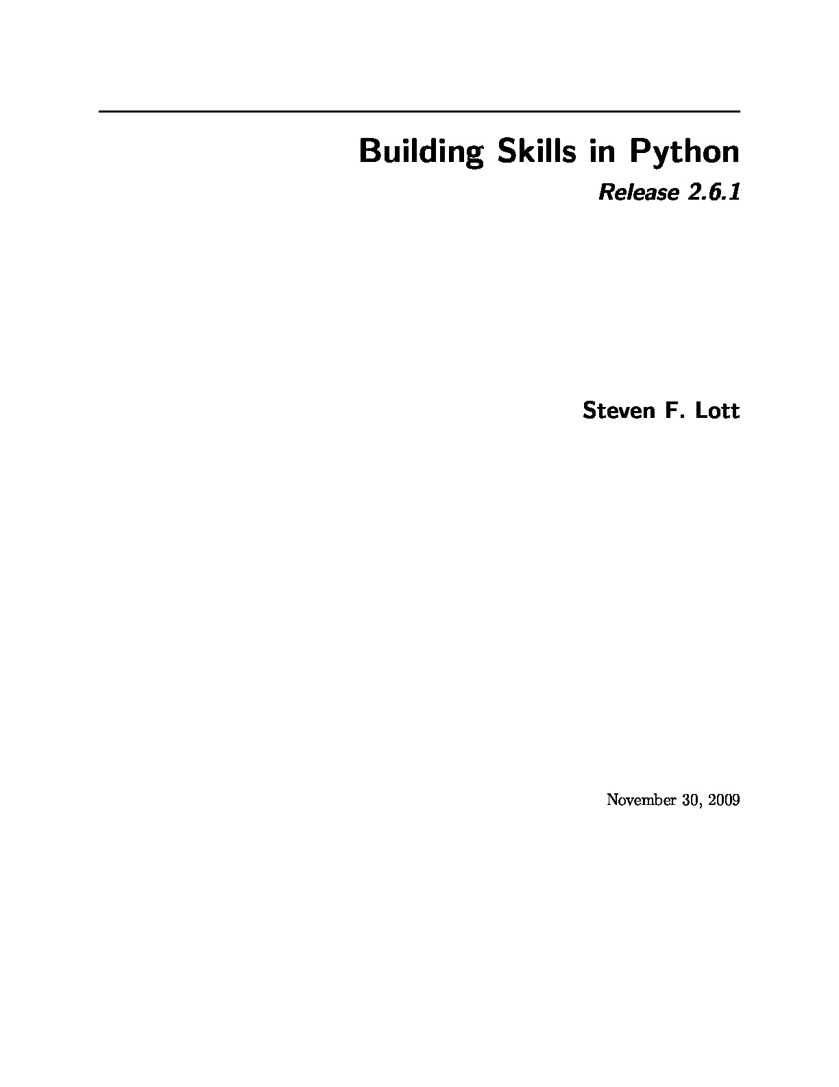 Building Skills in Python