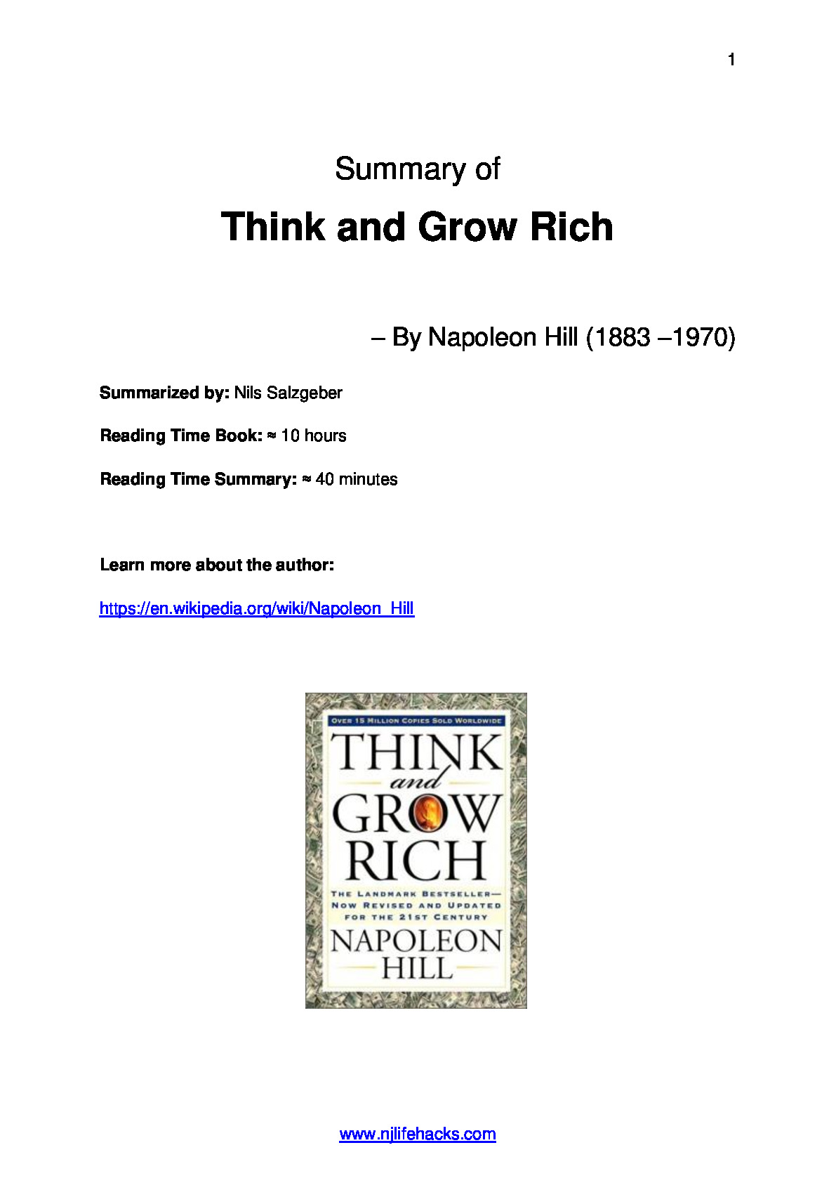 ThinkandGrowRich-NapoleonHill-NJlifehacksSummary