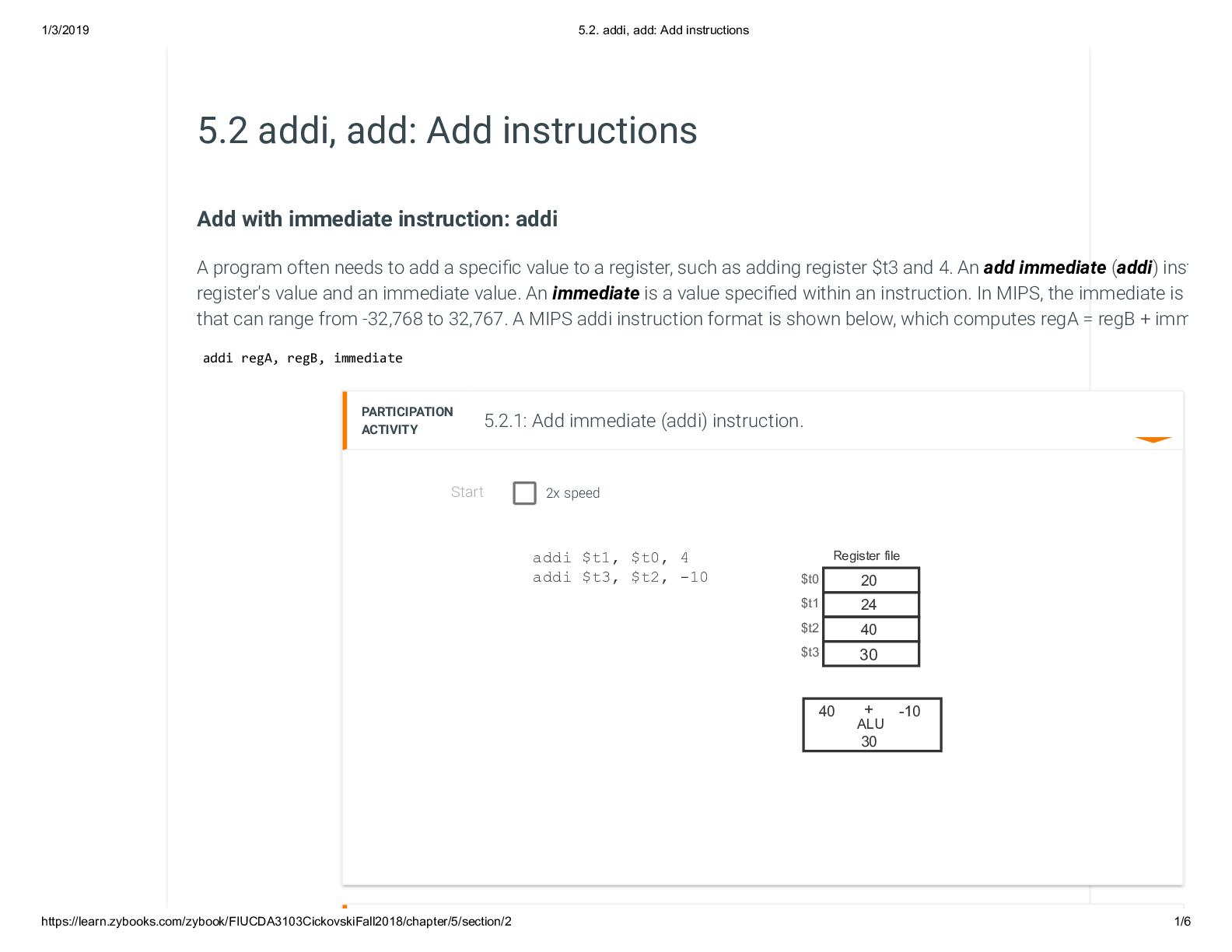 5.2. addi, add_ Add instructions