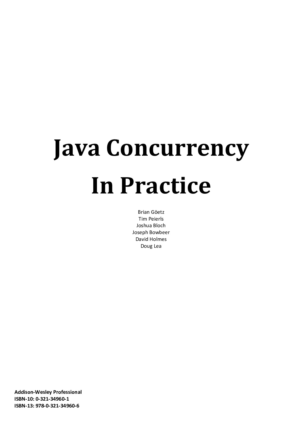 Java Concurrency in Practice