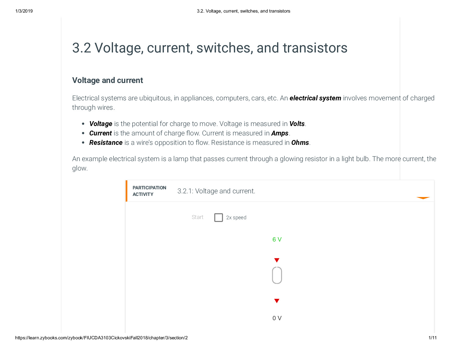 3.2. Voltage, current, switches, and transistors