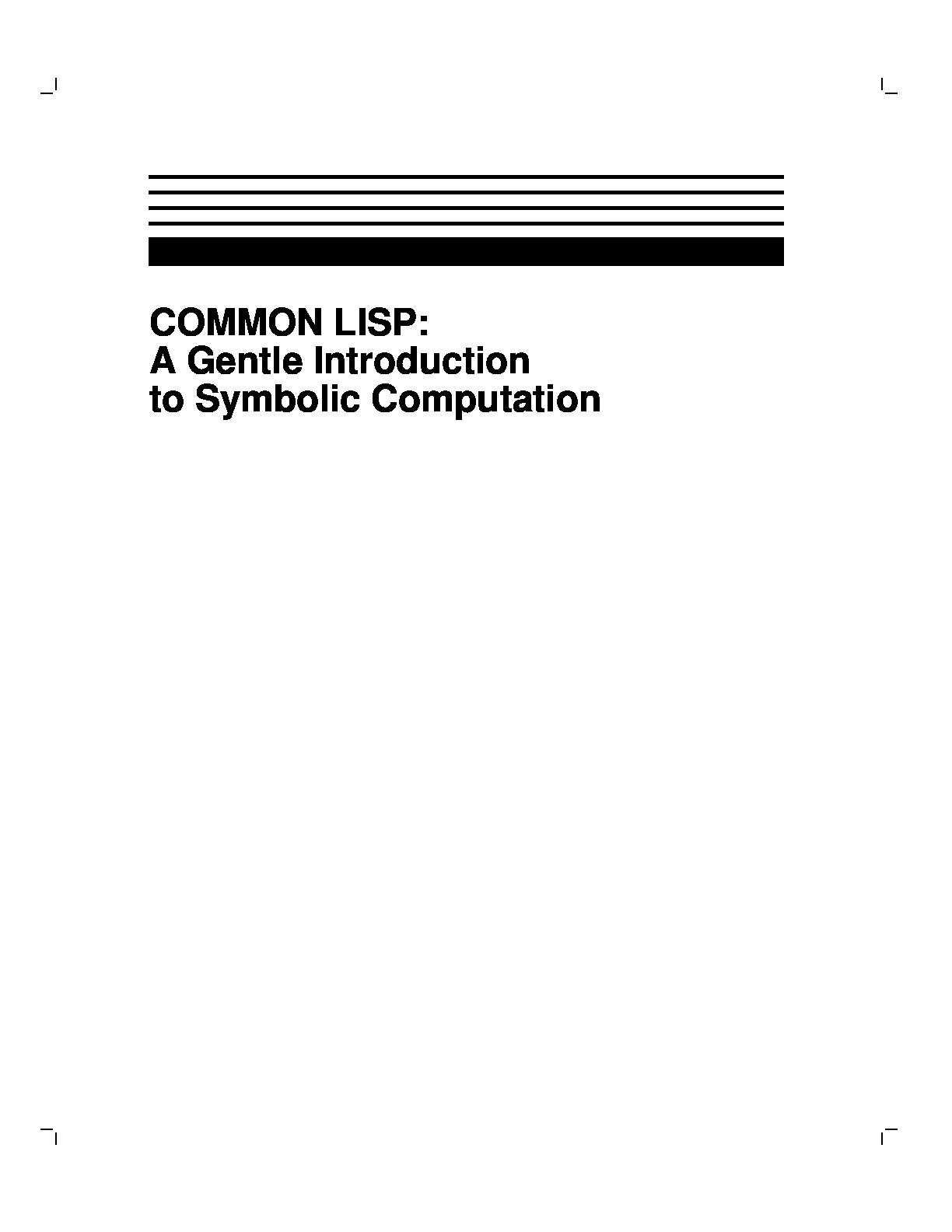 Common.Lisp_A.Gentle.Introduction.to.Symbolic.Computation