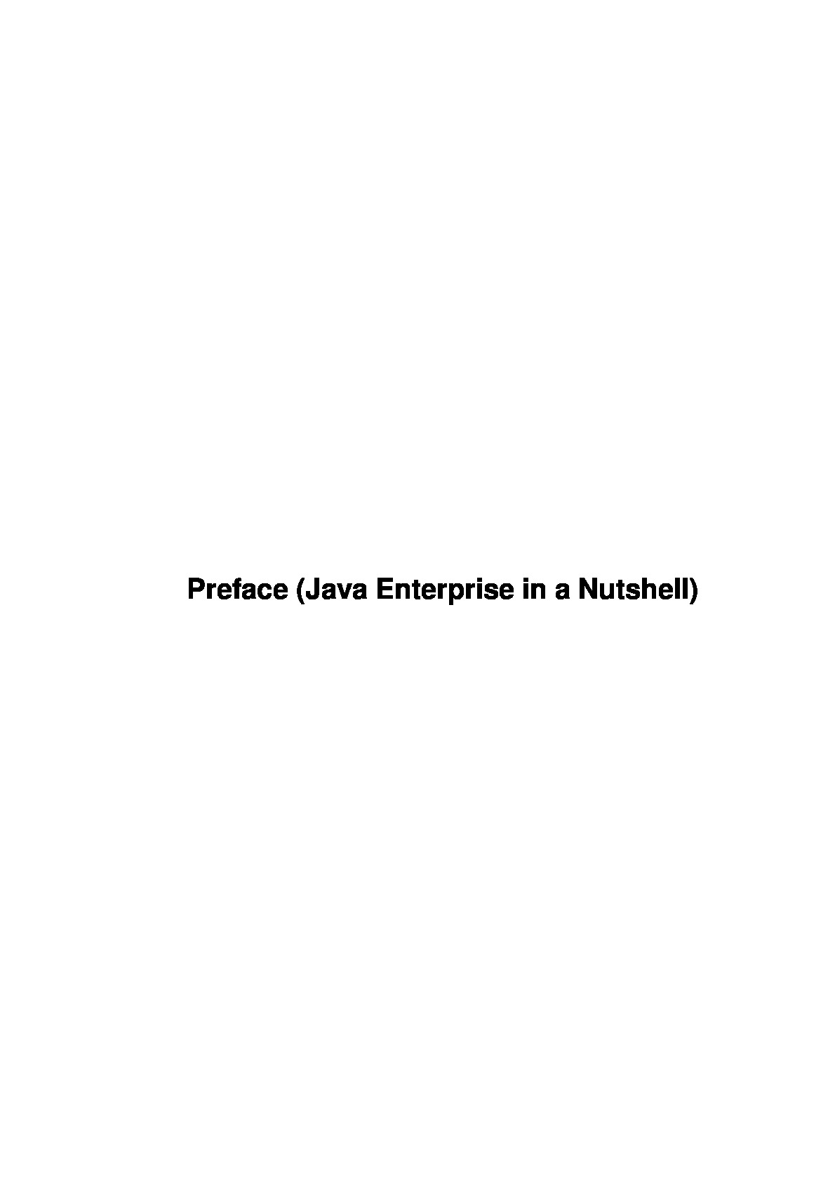 [JAVA][Java Enterprise In A Nutshell]