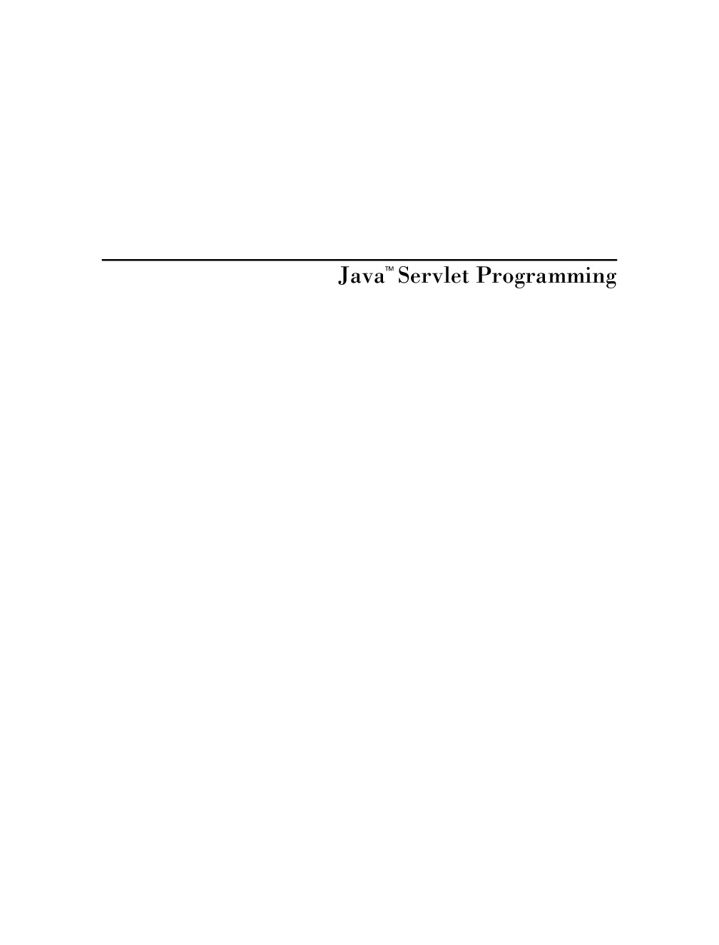 [JAVA][Java Servlet Programming]