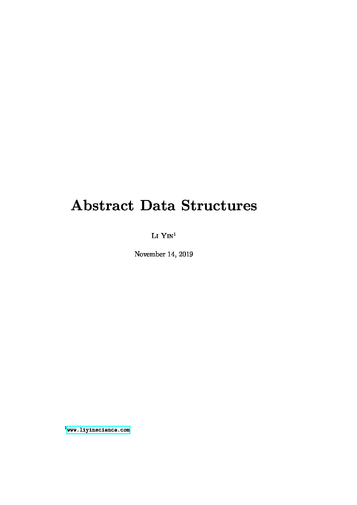 Abstract Data Structures