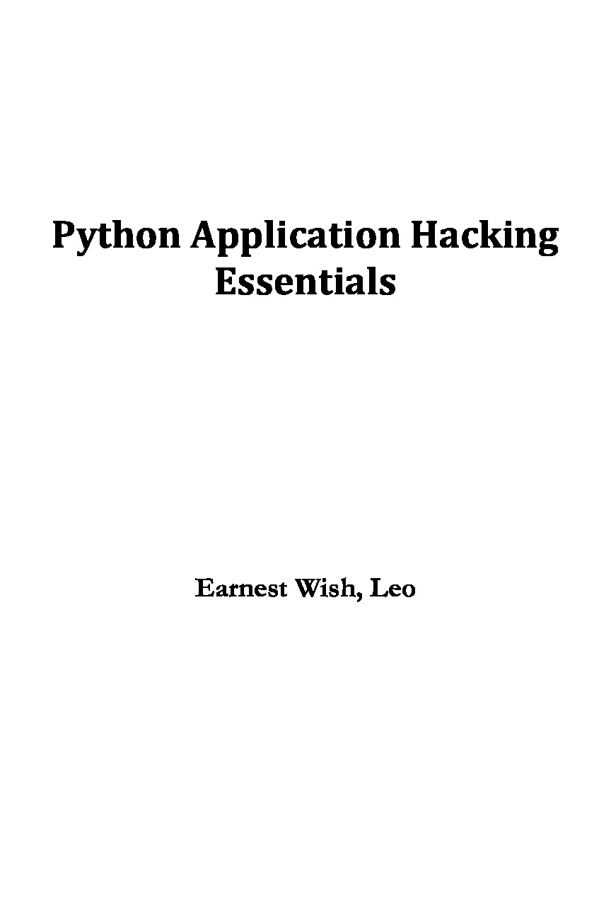Python Hacking Essentials (2015)