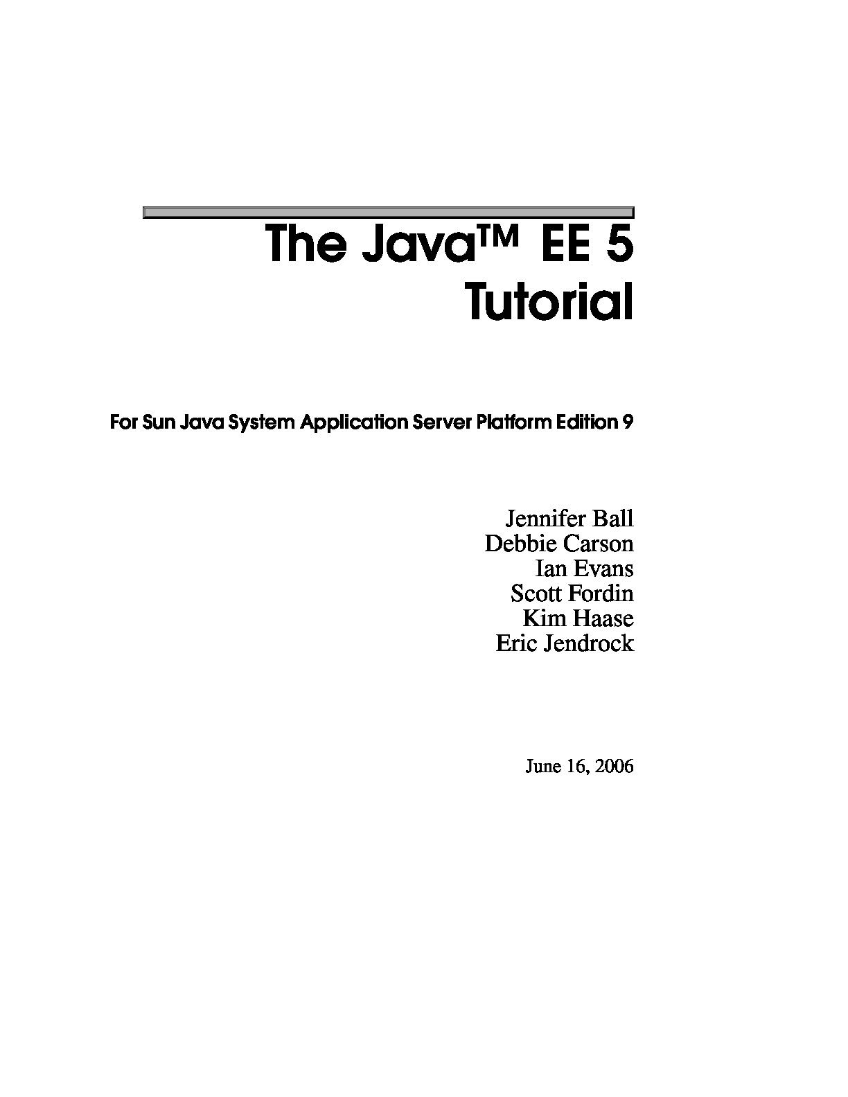 [JAVA][The Java EE 5 Tutorial]