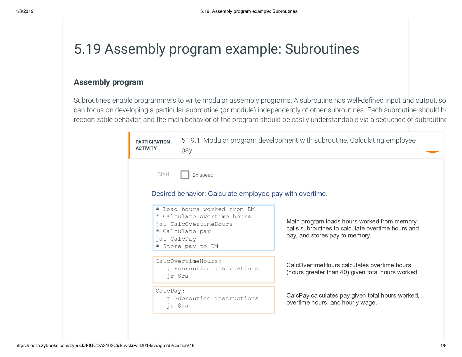 5.19. Assembly program example_ Subroutines