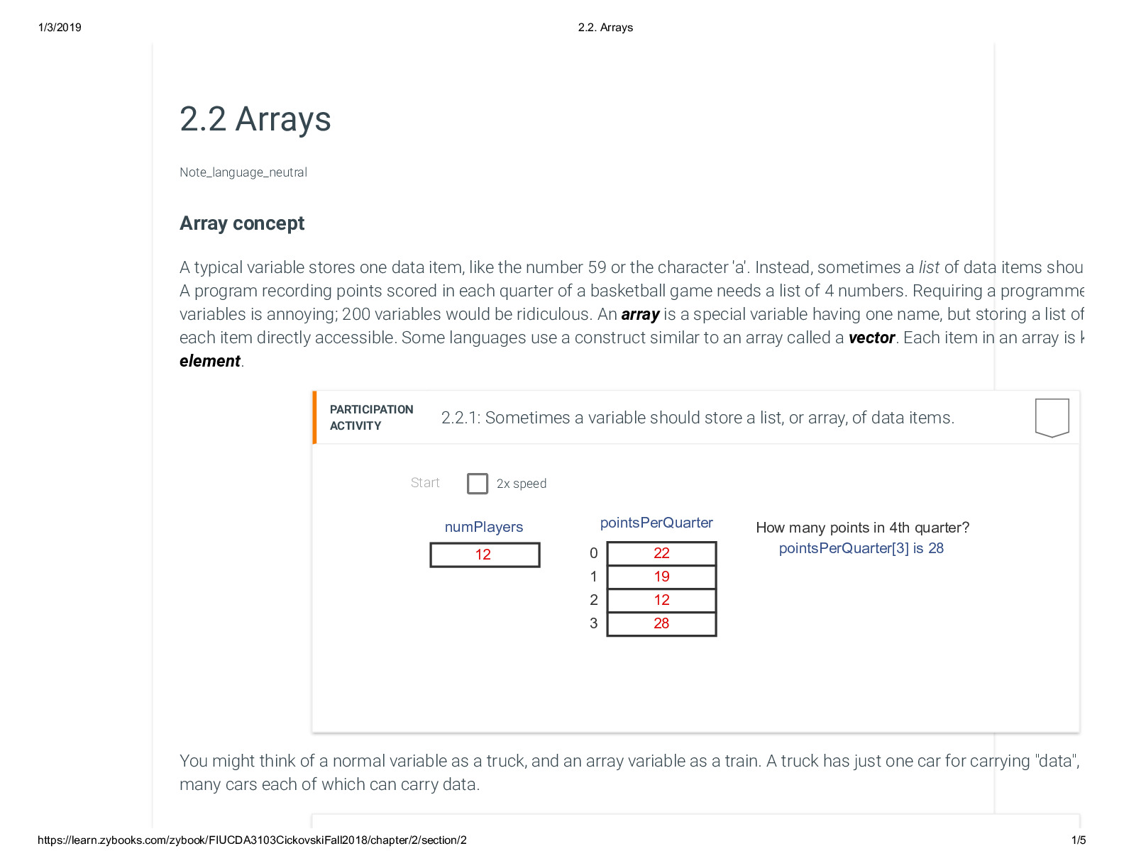 2.2. Arrays