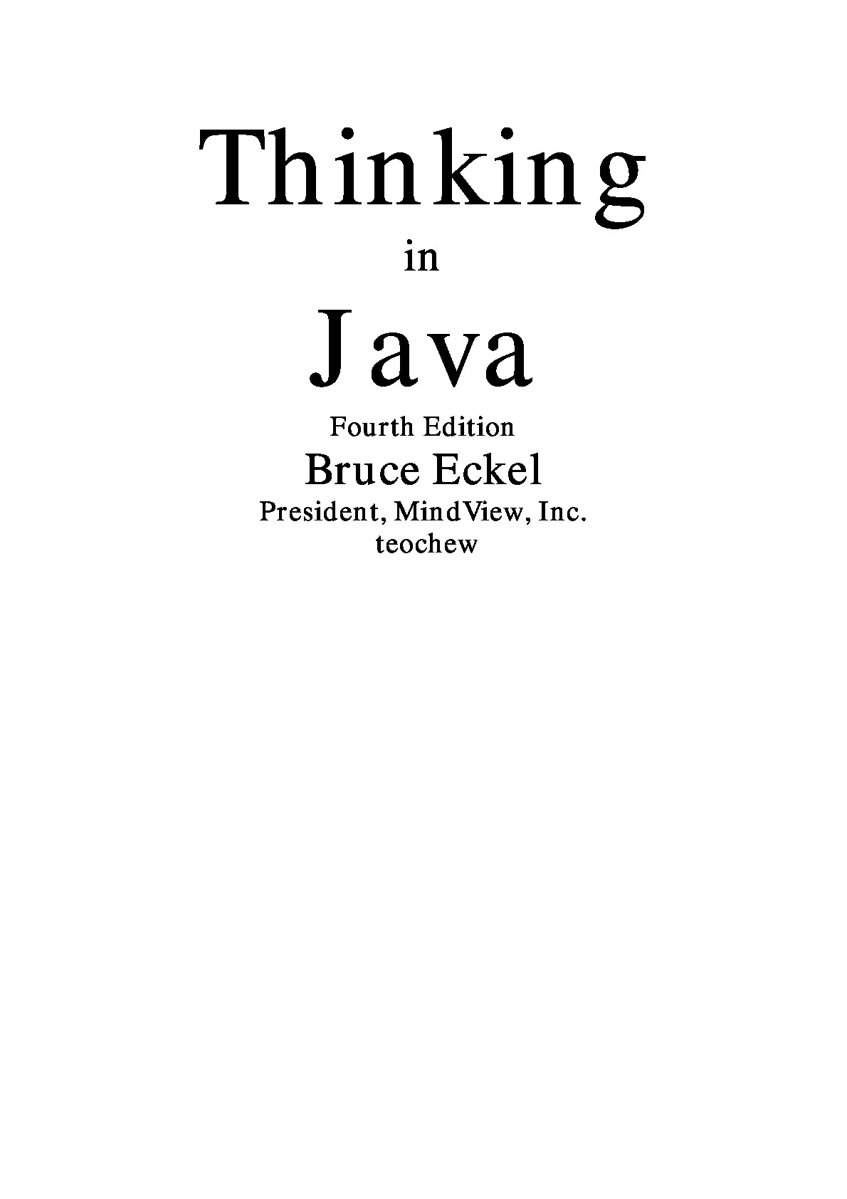 [JAVA][Thinking In Java 4th]