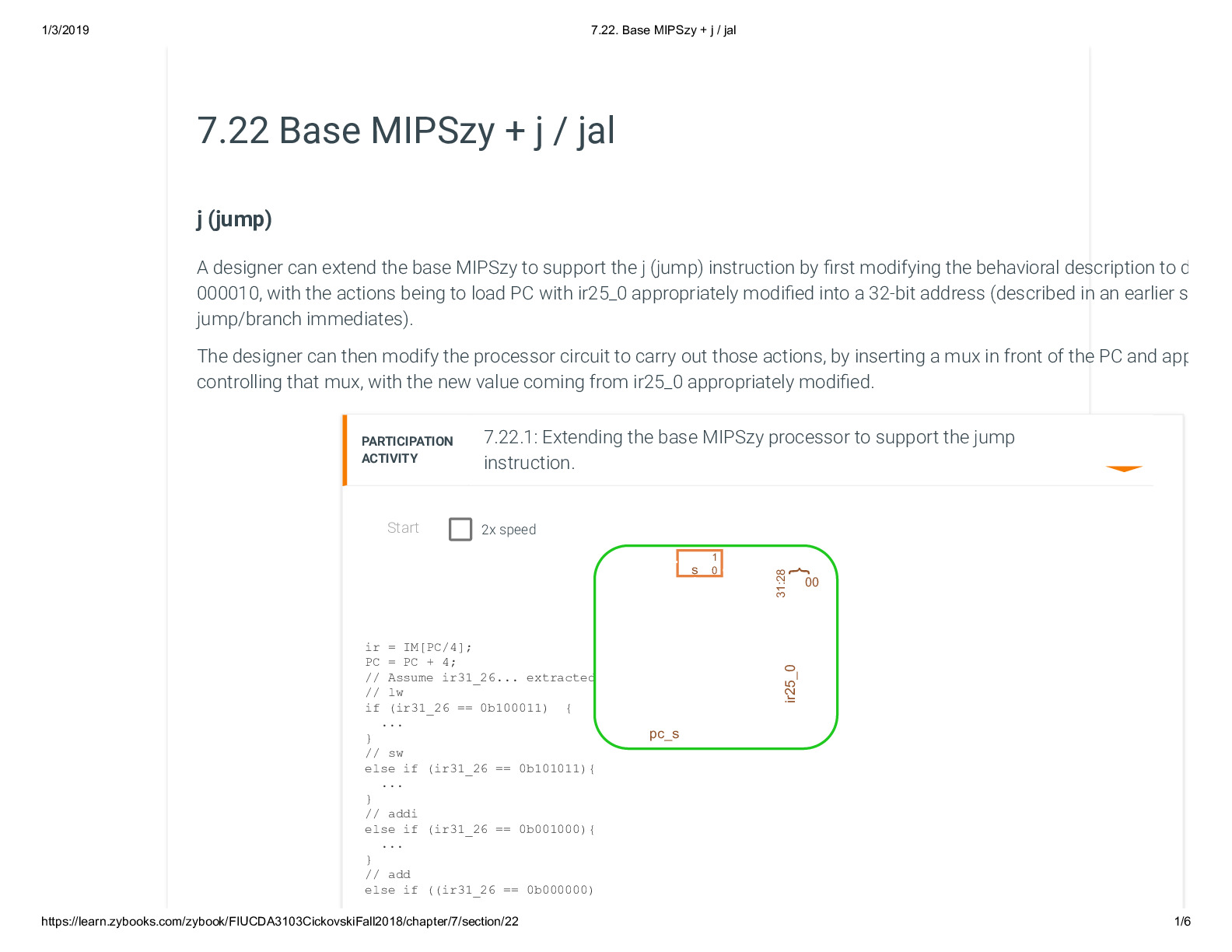 7.22. Base MIPSzy + j _ jal