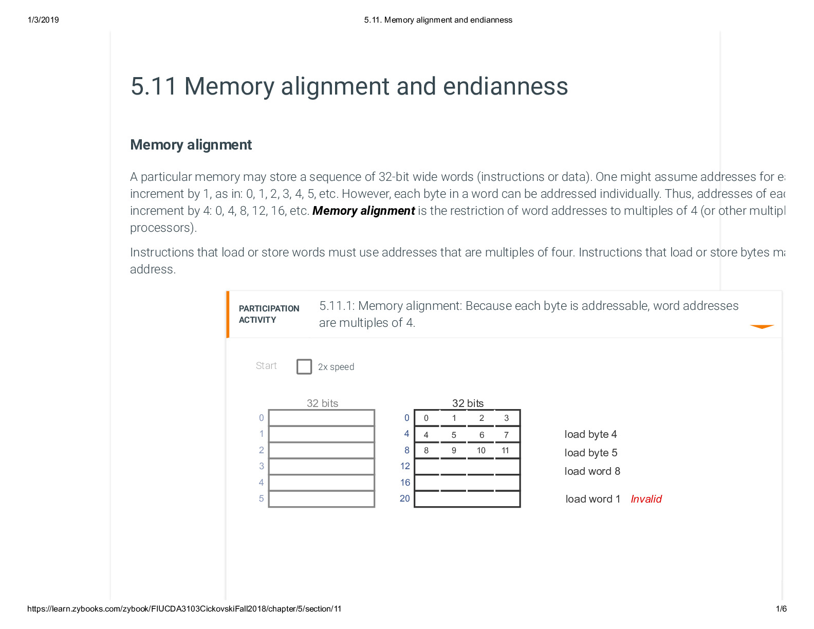 5.11. Memory alignment and endianness