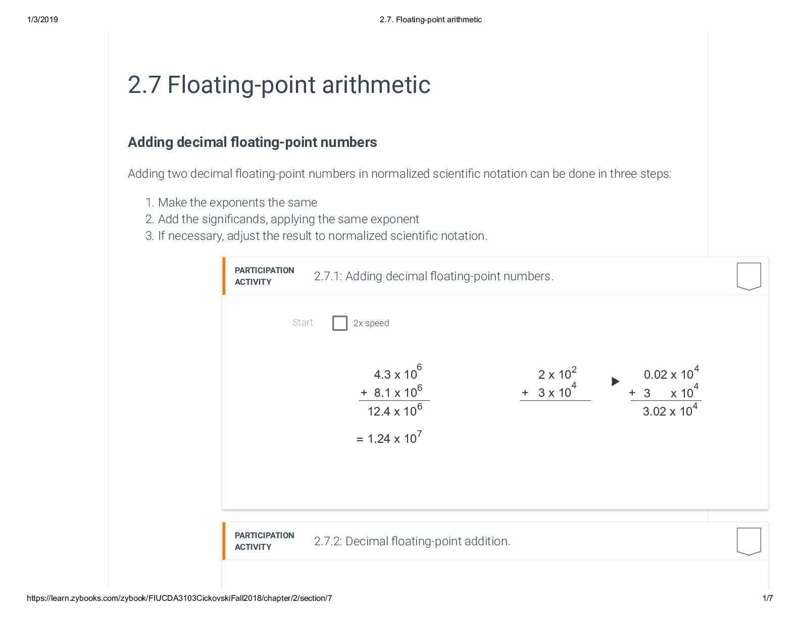 2.7. Floating-point arithmetic