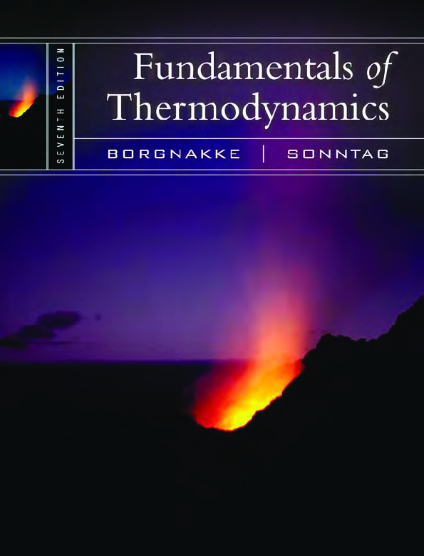 Borgnakke Sonntag – Fundamentals of Thermodynamics – 7th edition Textbook