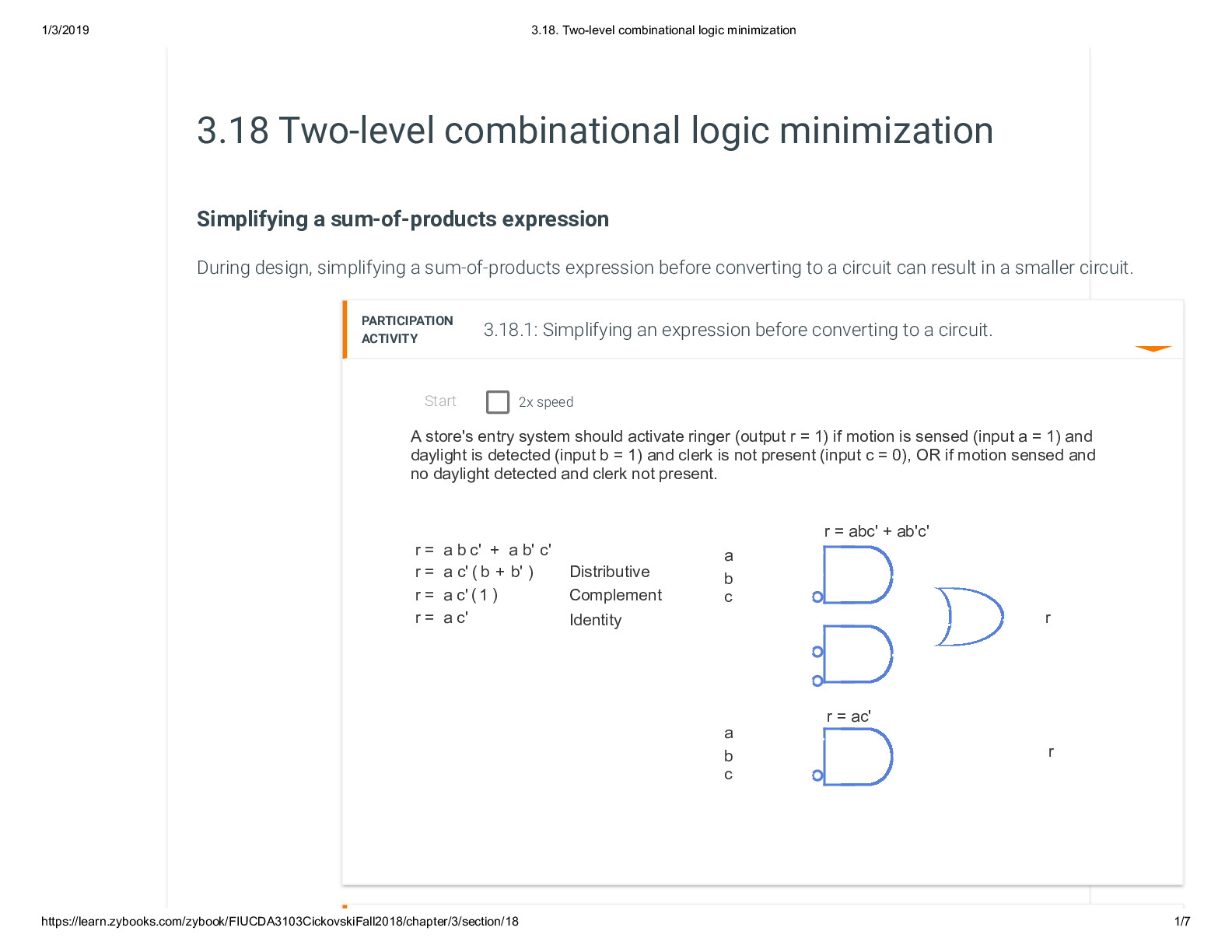 3.18. Two-level combinational logic minimization