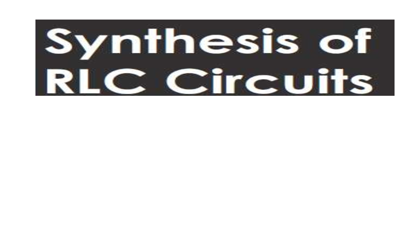 synthesis-of-rlc-circuits