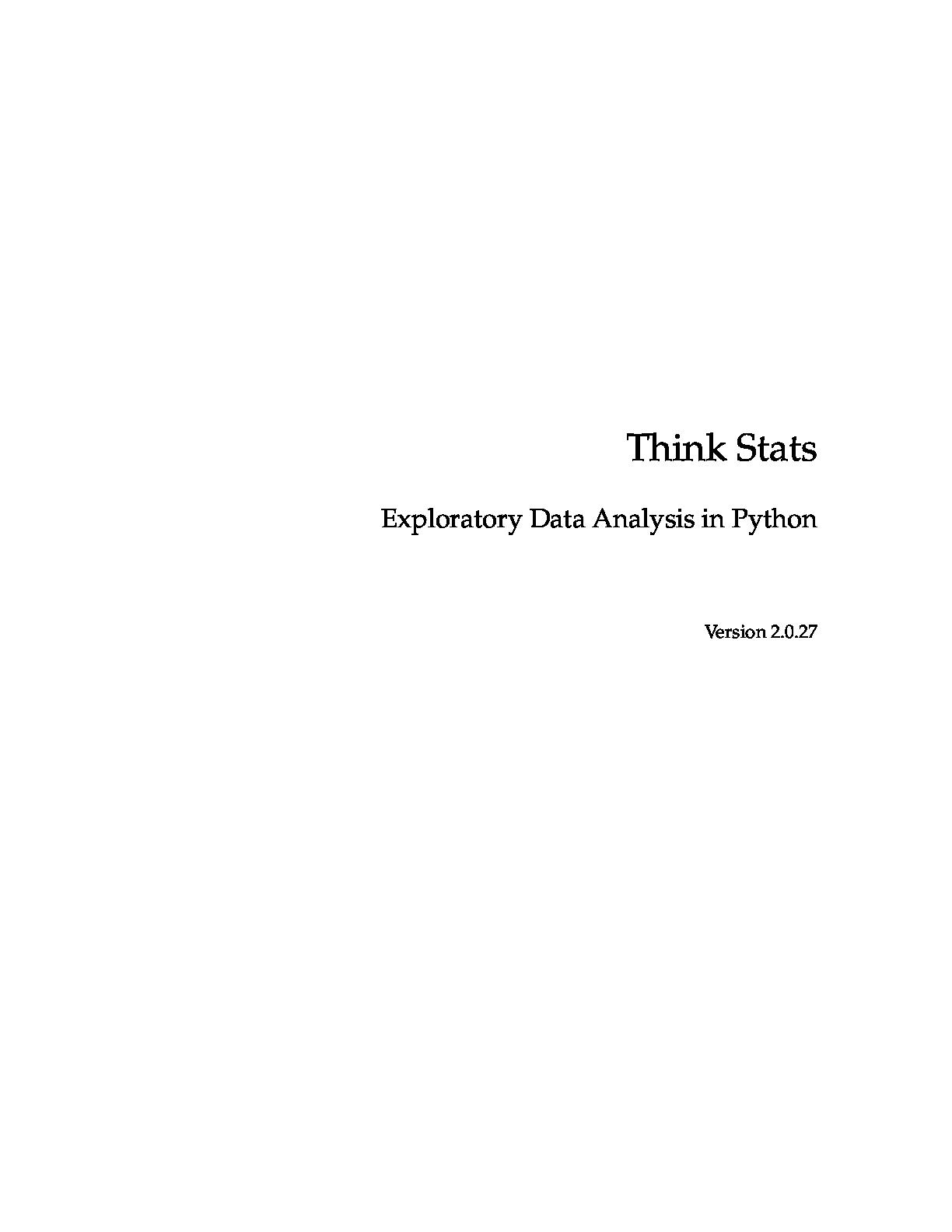 Think Stats – Exploratory Data Analysis in Python