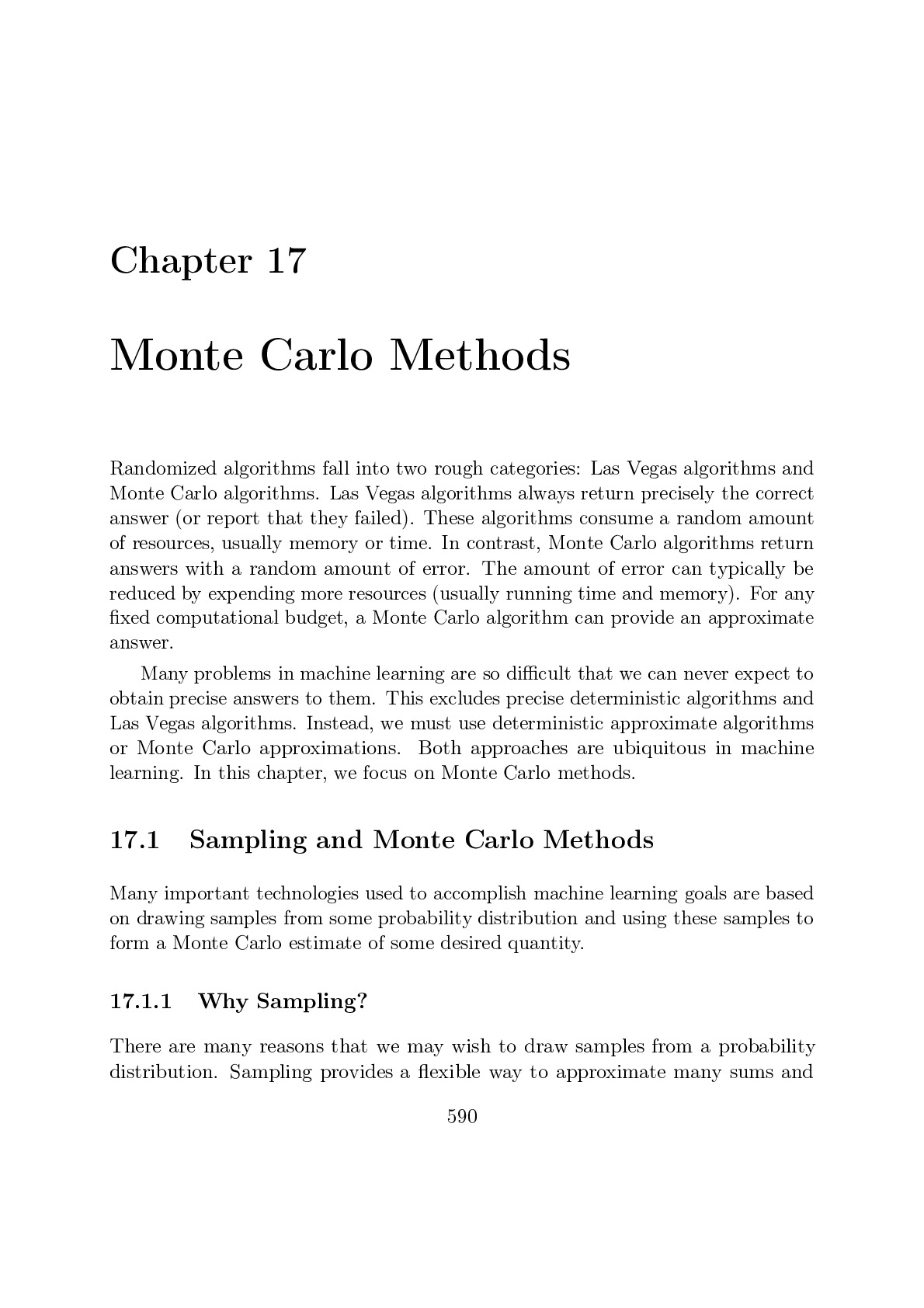 17 Monte Carlo Methods