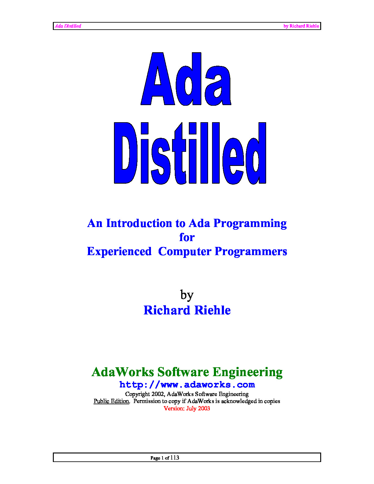 AdaDistilled07-27-2003
