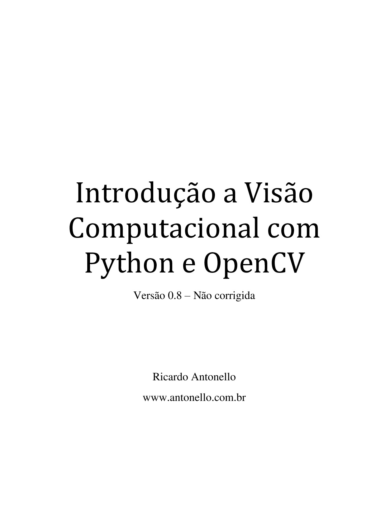 Introdução a Visão Computacional com Python e OpenCV