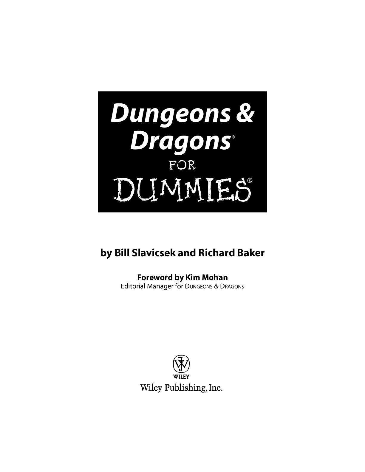 Dungeons and Dragons for Dummies