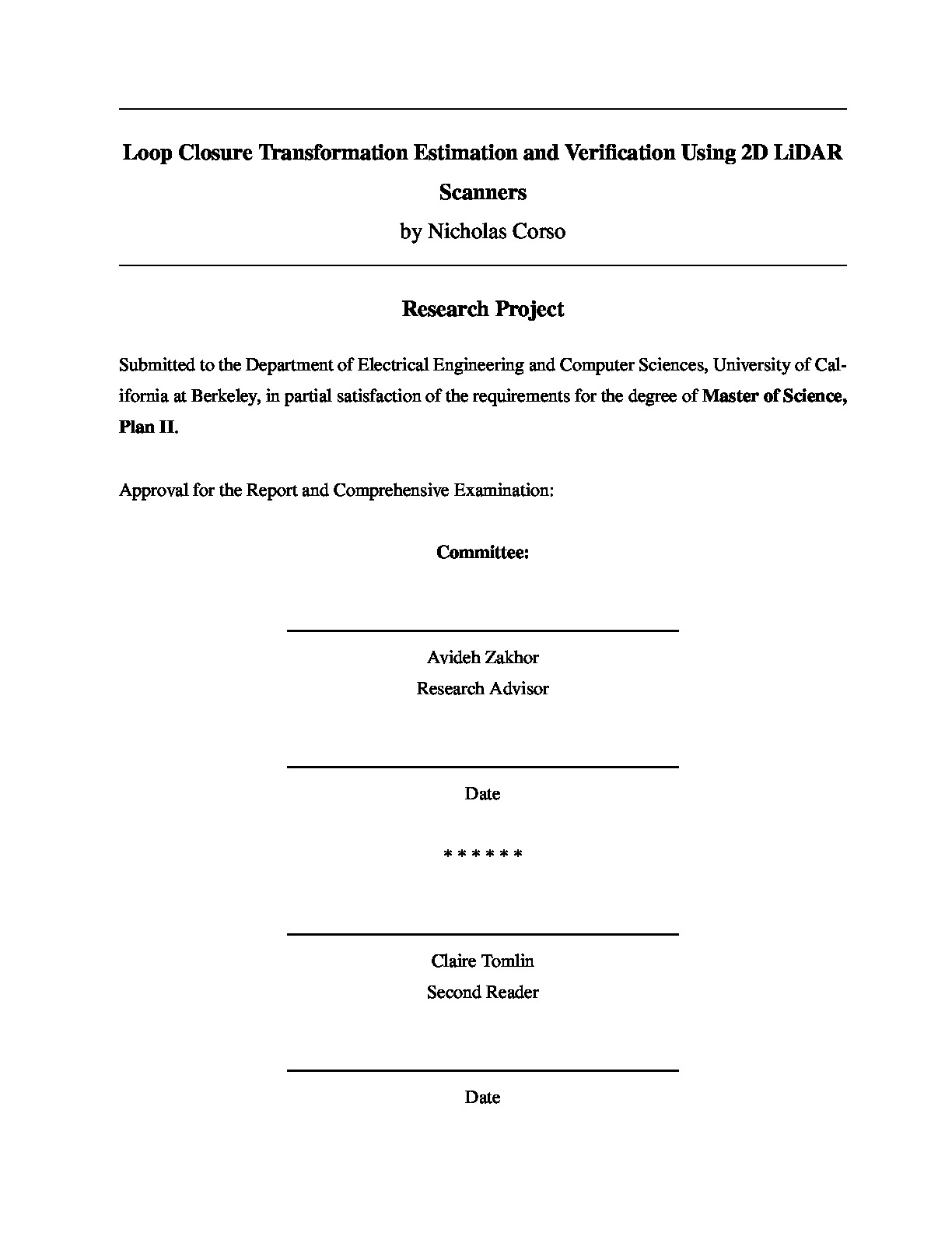 Loop Closure Transformation Estimation and Verification Using 2D LiDAR