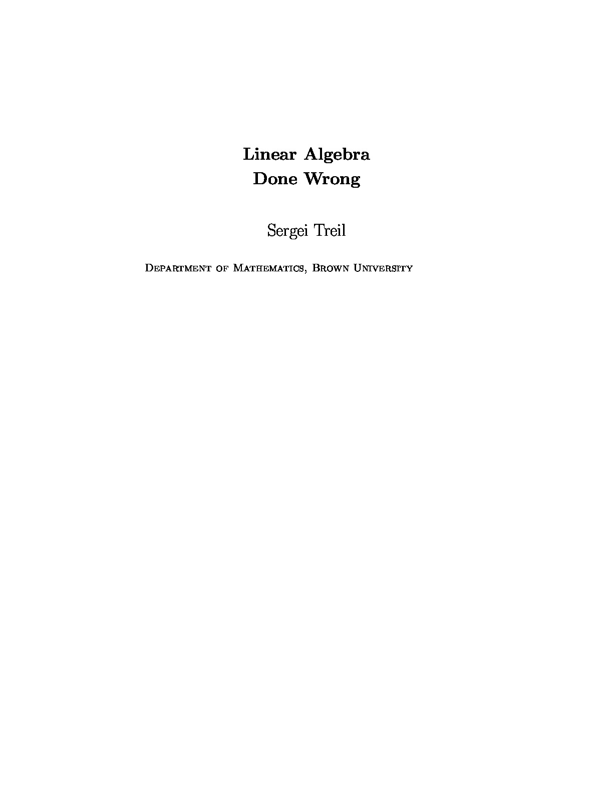 Linear Algebra