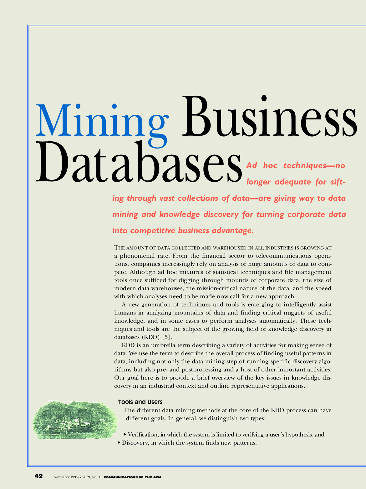 Mining Business Databases
