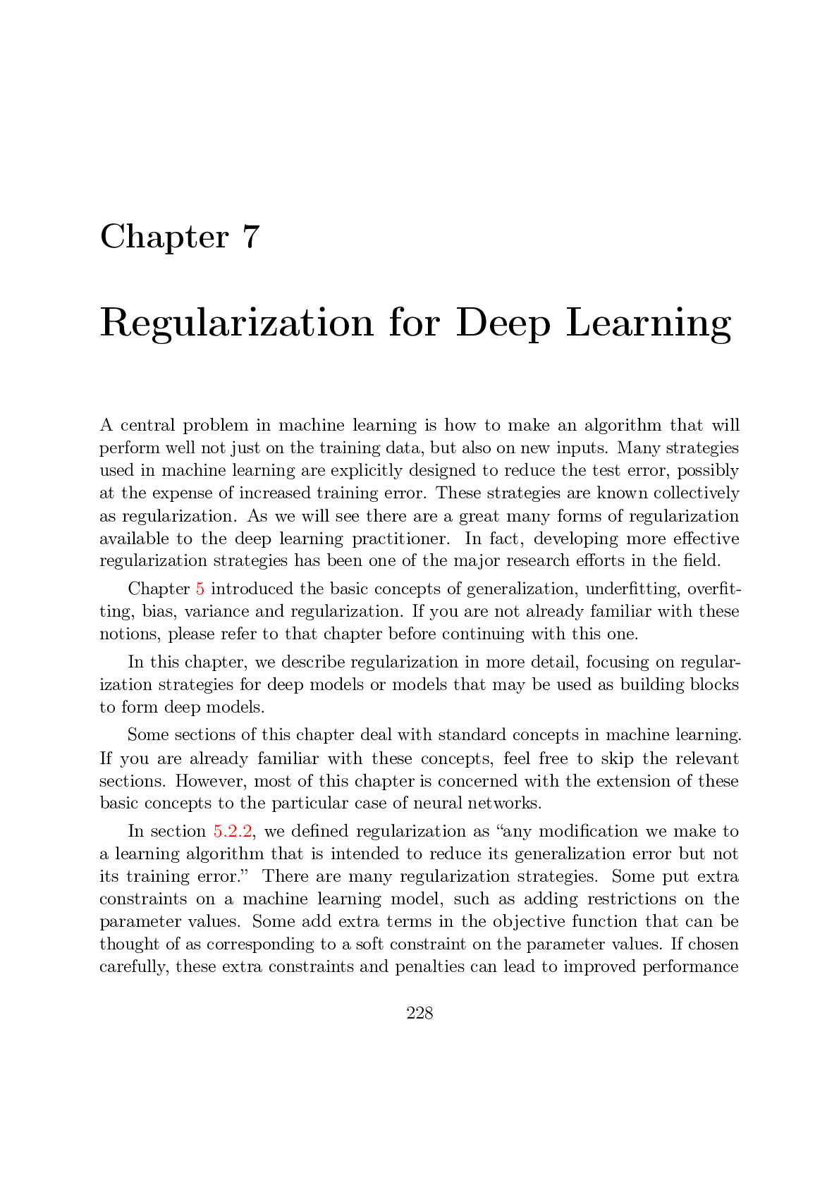 7 Regularization for Deep Learning