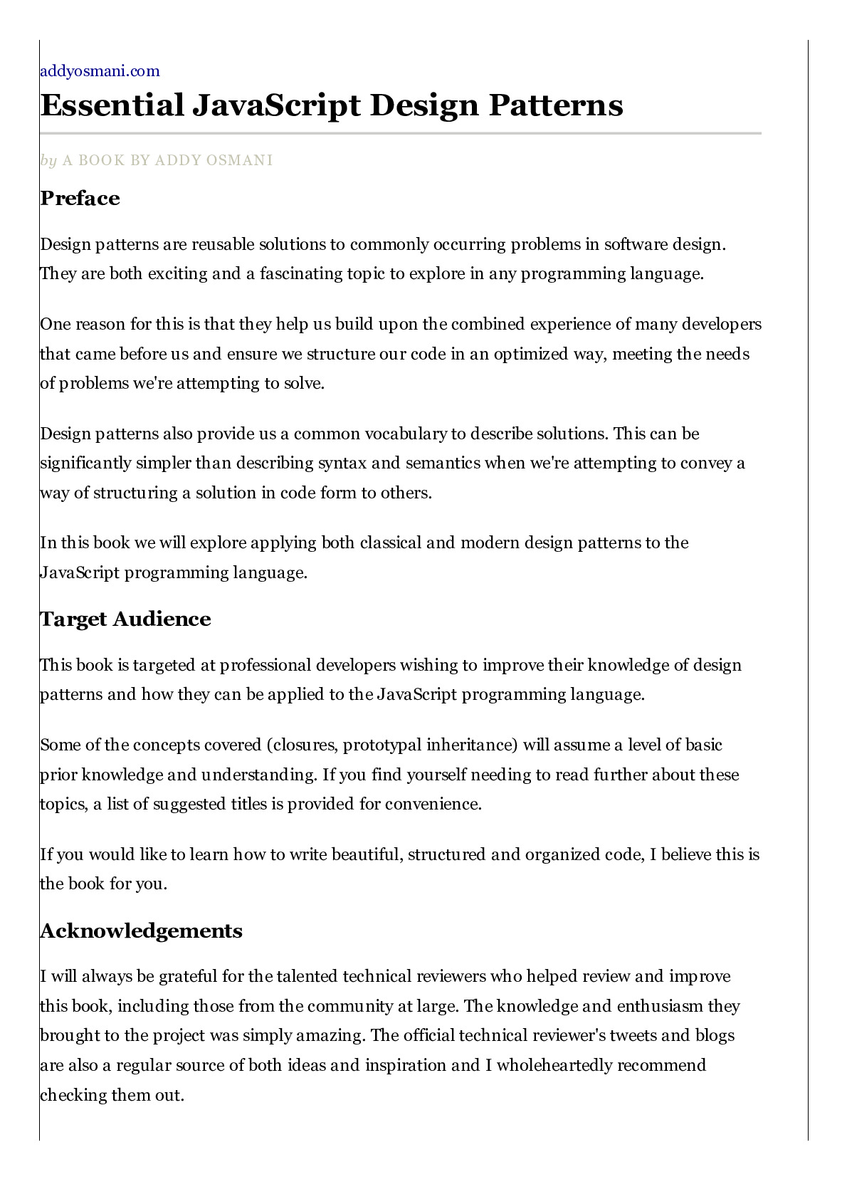 Essential JavaScript Design Patterns