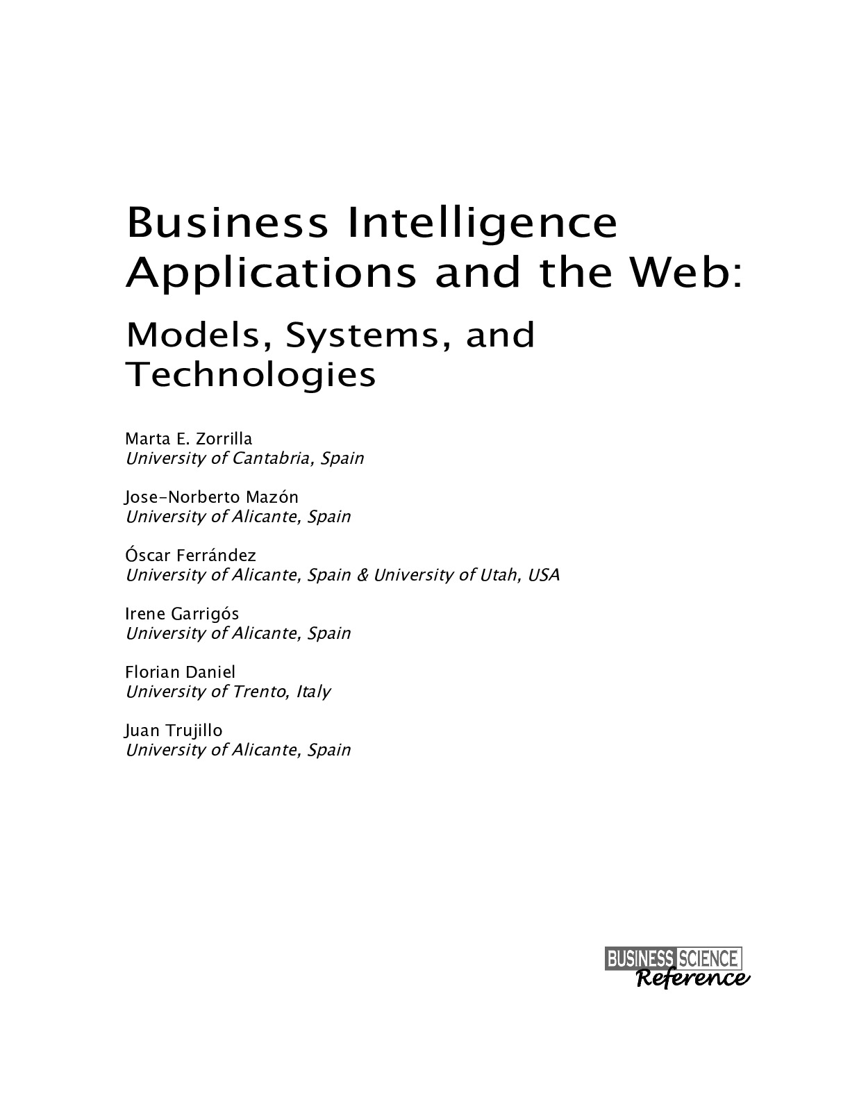 Semantic Web Technologies for Business Intelligence